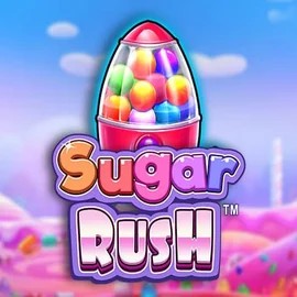 Sugar Rush slot logo by Pragmatic Play at Respin Casino